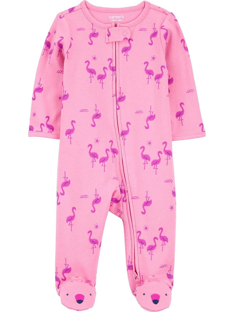 Carter's Child of Mine IG Sleep N Play - Pink Flamingo, PRE-9M