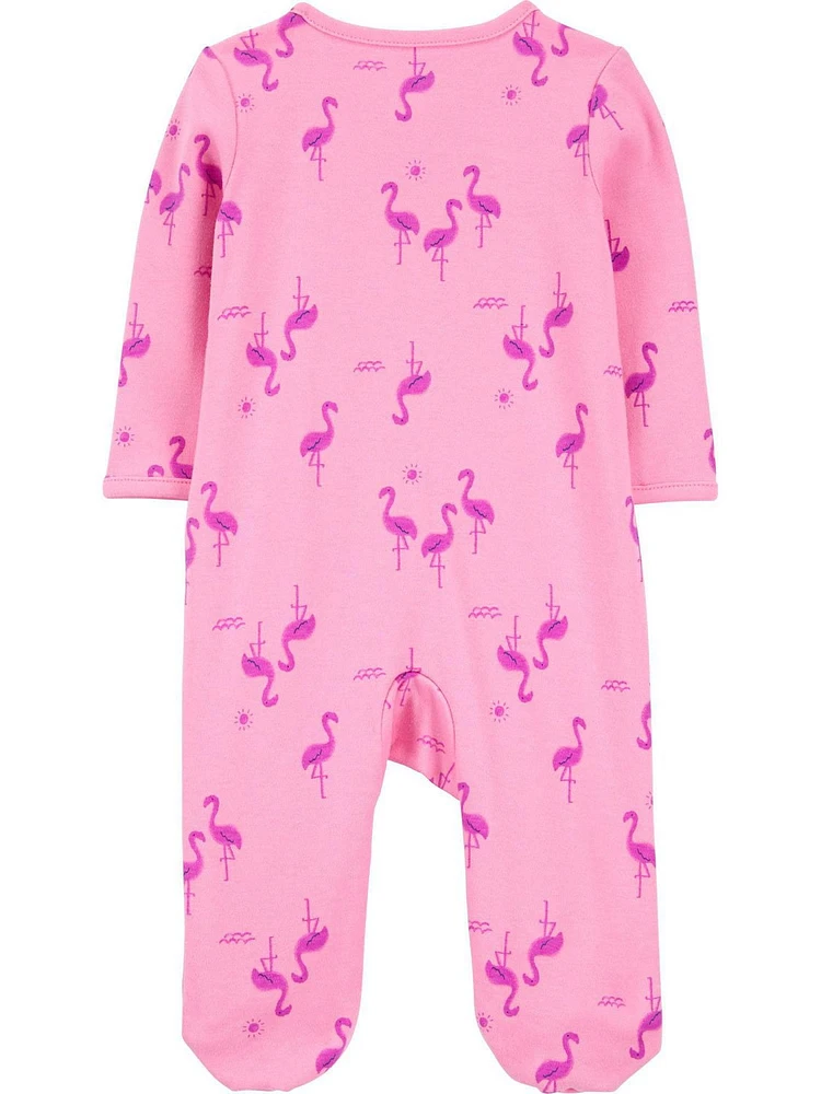 Carter's Child of Mine IG Sleep N Play - Pink Flamingo, PRE-9M