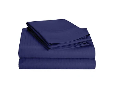 Johnson Home 600 Thread Count Cotton Tuxedo Sheet Sets