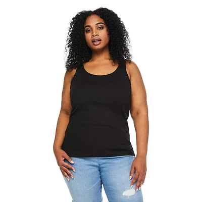 George Women's Plus Rib Tank, Sizes 1X-4X