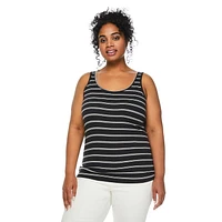 George Women's Plus Rib Tank, Sizes 1X-4X