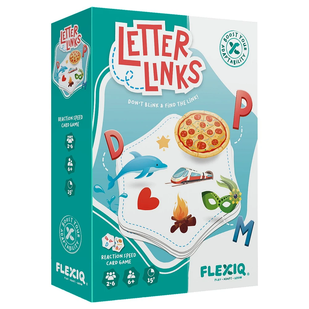 Letter Links - ANG.  Jeux de cartes de réaction  - 6+