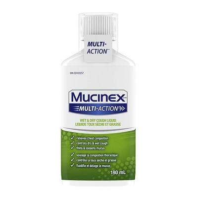 MUCINEX MULTI-ACTION Toux sèche et grasse en format liquide