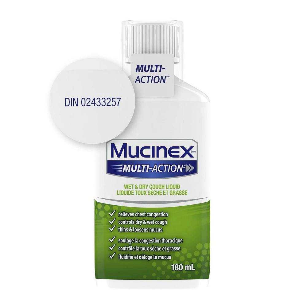MUCINEX MULTI-ACTION Toux sèche et grasse en format liquide