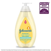 Johnson's Baby Wash and Shampoo, Head-to-Toe, Tear Free, 800 mL