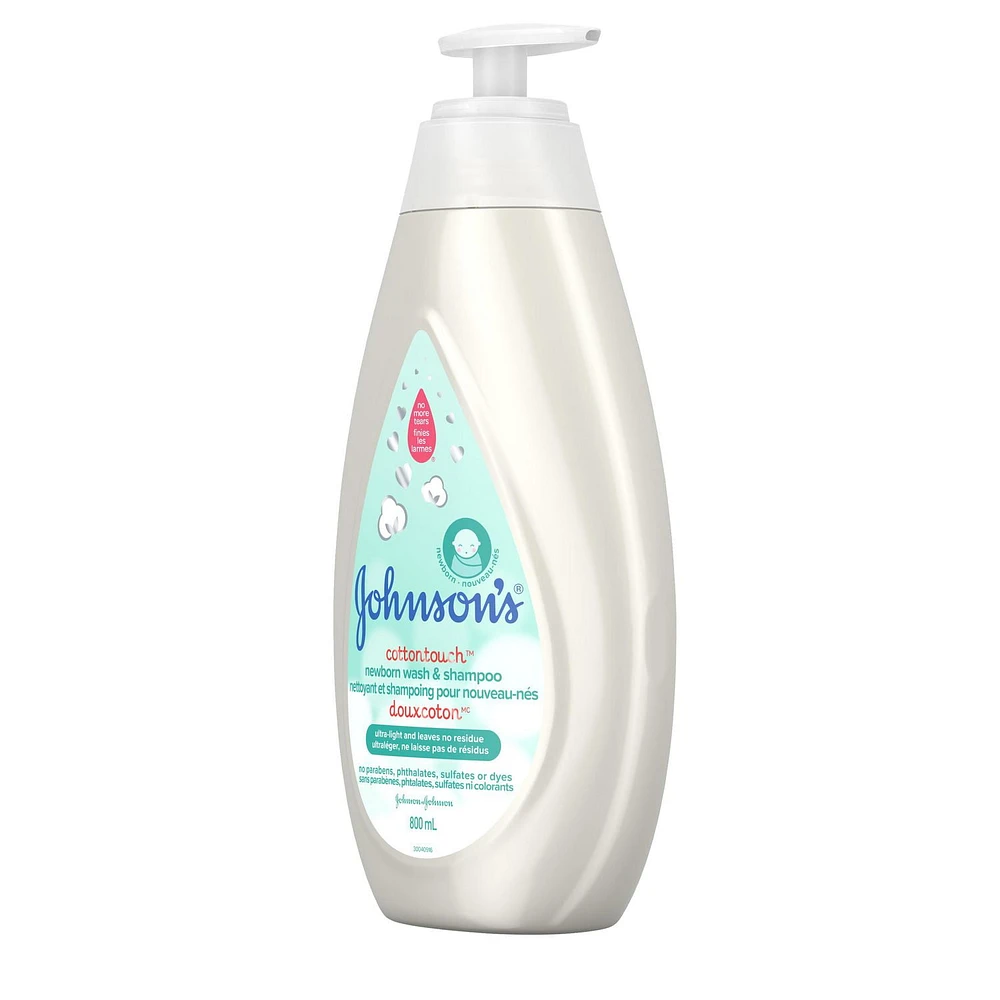 Johnson's Baby, Cottontouch, Newborn Wash & Shampoo, 800 mL