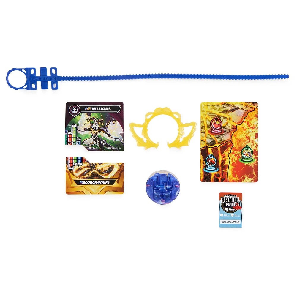 Bakugan, Special Attack Nillious, Spinning Collectible, Customizable Action Figure and Trading Cards, Kids Toys for Boys and Girls 6 and up