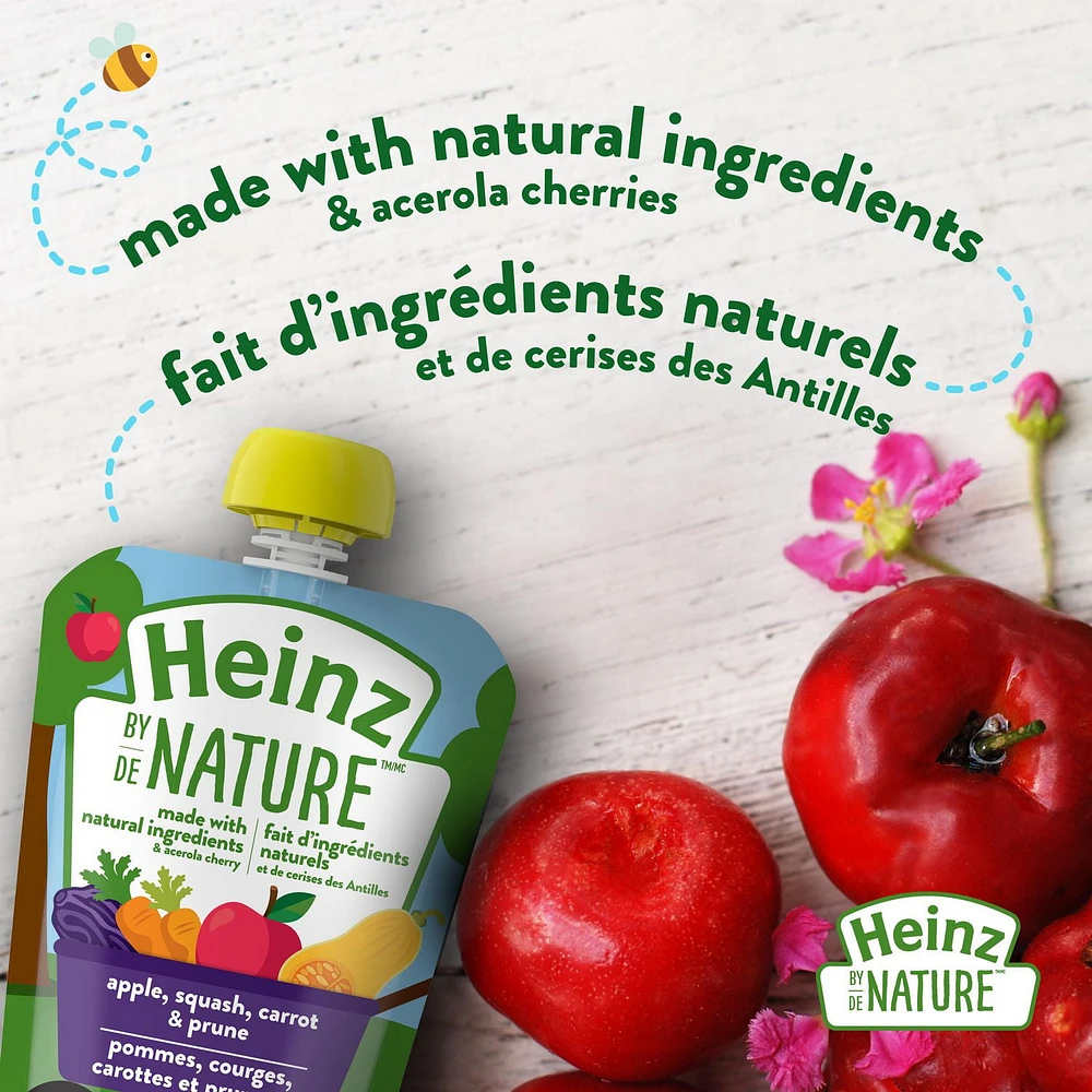 Heinz by Nature Organic Baby Food - Apple, Squash, Carrot & Prune Purée, 128mL