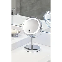 Home Trend Lighted Vanity Mirror 10", Chrome, Make-up Mirror with integrated light