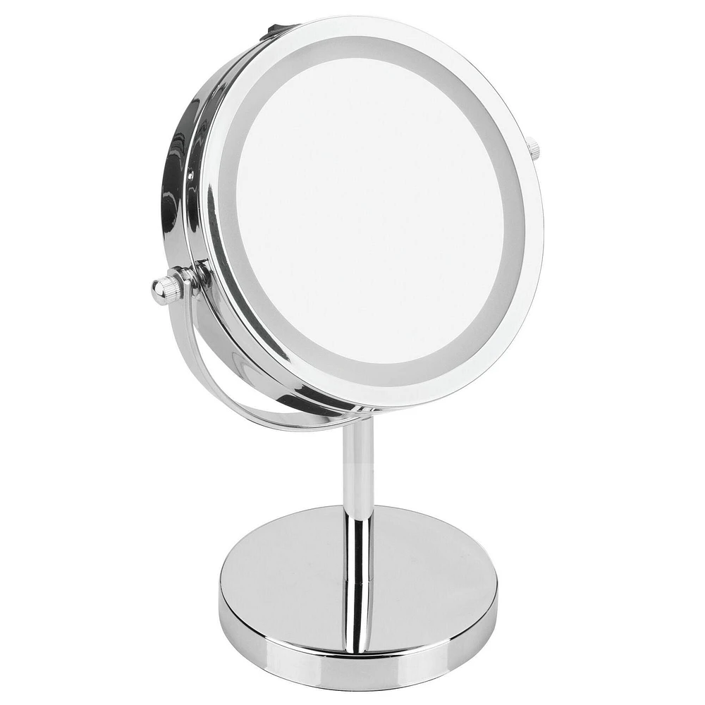 Home Trend Lighted Vanity Mirror 10", Chrome, Make-up Mirror with integrated light