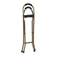 Drive Medical Bronze with Black Folding Lightweight Cane with Sling Style Seat