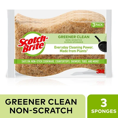 Scotch-Brite® Greener Clean™ Non-Scratch Scrub Sponge 97033-CA, Scotch-Brite® 97033-CA