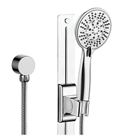 The akuaplus® - pressure balance valve faucet 1/2 in. PEX with adjustable post,  magnetic hand shower holder and a 10 settings hand shower and spout