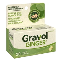 Gravol Ginger Sans Somnolence Comprimés 20 Comprimés