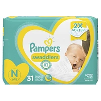 Pampers Swaddlers Diapers, Jumbo Pack, Sizes P-S, N, 1, 2, 3, 4, 5, and 6