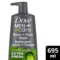 Dove Men+Care Extra Fresh with 24-Hour Nourishing Micromoisture Technology Body and Face Wash, 695 ml Body & Face Wash