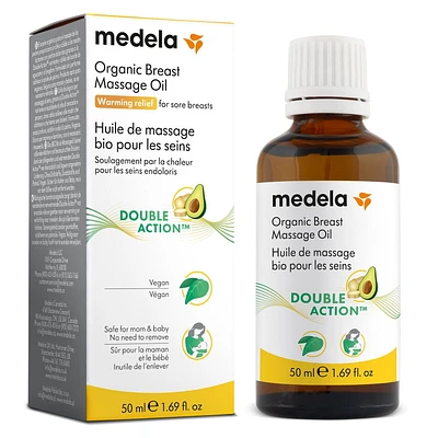 Medela Organic Breast Massage Oil, Relieve Breast Tenderness and Fullness