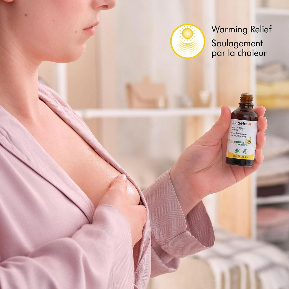 Medela Organic Breast Massage Oil, Relieve Breast Tenderness and Fullness