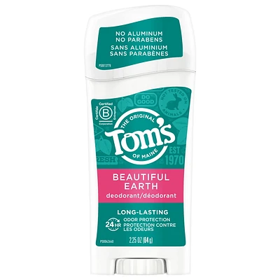 Tom's of Maine Long-Lasting Aluminum-Free Natural Deodorant for Women, Beautiful Earth, 2.25oz