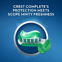 Crest Complete Whitening Plus Scope Minty Fresh Toothpaste, 120 mL