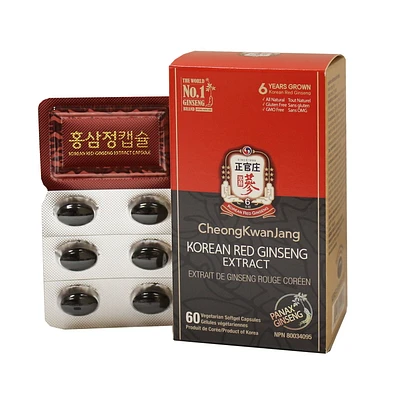 CheongKwanJang Korean Red Ginseng Extract Capsule(Veggie) 60 Caps