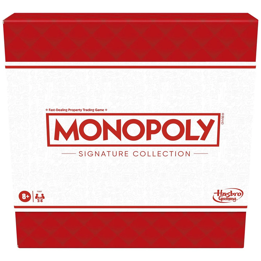 Monopoly Signature Collection Family Board Game for 2 to 6 Players, Premium Packaging and Components, In-Box Storage, Family Game for Ages 8+