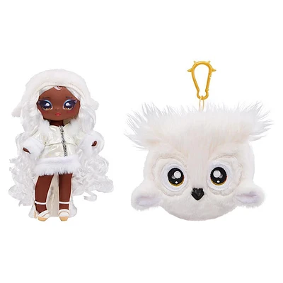 Na Na Na Surprise Cozy Series Evie Von Hoo 7.5" Fashion Doll Snow Owl-Inspired with White Hair