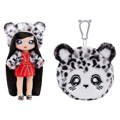 Na Na Na Surprise Cozy Series Leona White 7.5" Fashion Doll Snow Leopard-Inspired with Black Hair