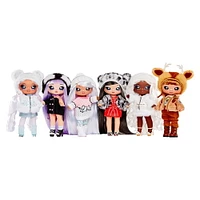 Na Na Na Surprise Cozy Series Leona White 7.5" Fashion Doll Snow Leopard-Inspired with Black Hair