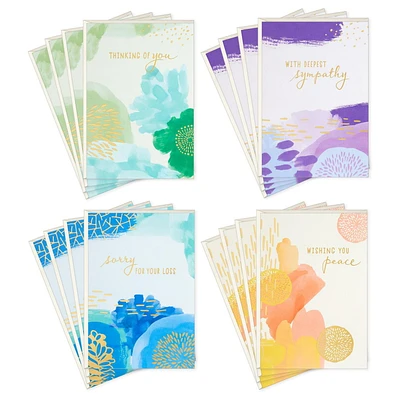 Hallmark Sympathy Cards Assortment, Abstract Watercolor