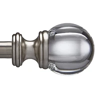 hometrends Acrylic Ball 5/8" Nickel Drapery Rod Set