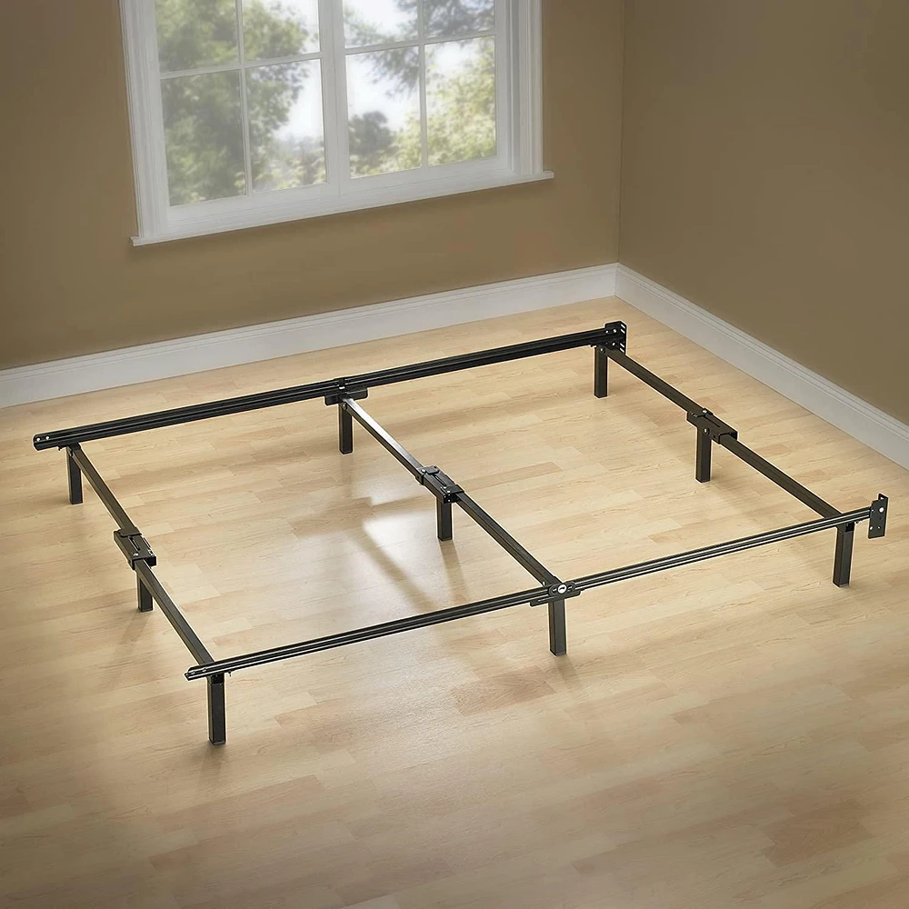 Zinus Michelle Compack Adjustable Steel Bed Frame, for Box Spring & Mattress Set, Fits Twin to Queen