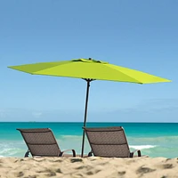 CorLiving Parasol de plage portable de 7,5 pieds avec ancre de sable/saleté et sac de voyage – Parasol compact pour parasol, terrasse et pique-nique, solution de parasol d'été