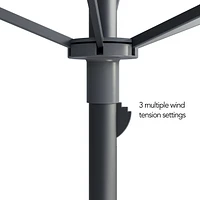 CorLiving Parasol de plage portable de 7,5 pieds avec ancre de sable/saleté et sac de voyage – Parasol compact pour parasol, terrasse et pique-nique, solution de parasol d'été