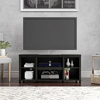 Home Trends Parsons TV Stand for TVs up to 50", True Black Oak, Parsons 50" TV Stand