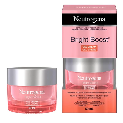 Neutrogena Bright Boost Gel Cream, Brightening Face Moisturizer with AHA, PHA, Mandelic Acid & Neoglucosamine for Brighter Skin & Anti Aging