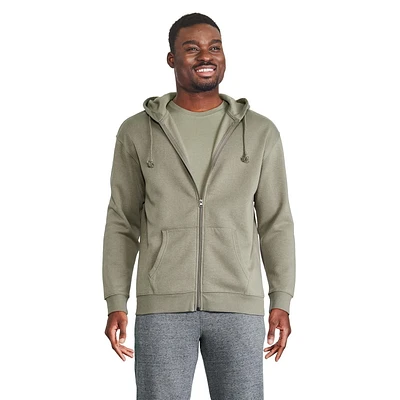 Haut à capuchon zippé sur la longueur George pour hommes Tailles P-2XL