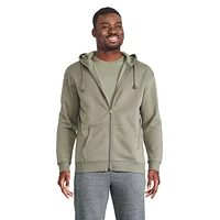 Haut à capuchon zippé sur la longueur George pour hommes Tailles P-2XL