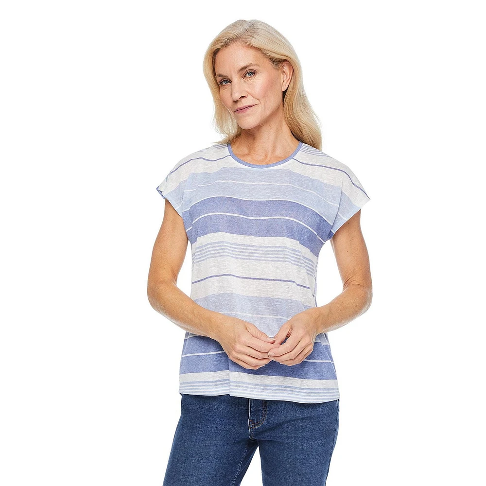 T-shirt avec boutons dans le dos Iyla pour femmes