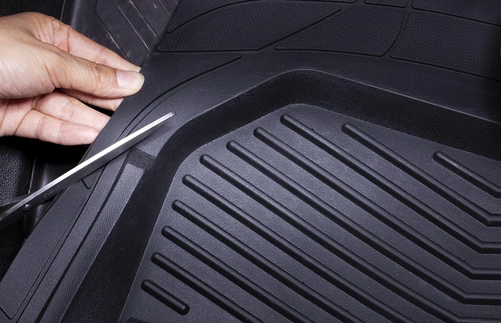 AUTO DRIVE Heavy Duty Deep Tray Car Floor Mats, Fits most cars, trucks & SUVs