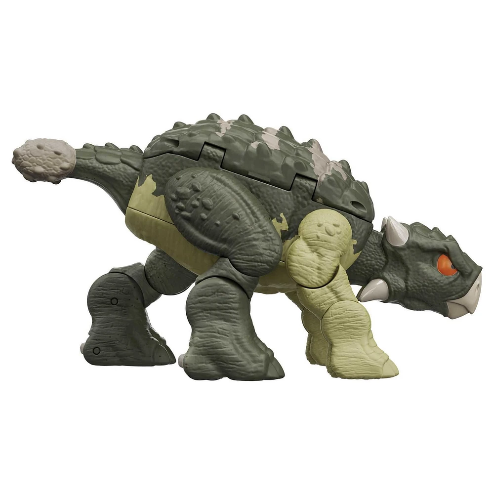 Jurassic World Dinosaur to Dinosaur Transforming Toy, Double Danger Tyrannosaurus Rex & Ankylosaurus