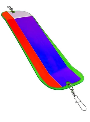 Gibbs G-0777-1UVGRMJRS Highliner Rotating Flasher, #1 (11" L x 3 5/8" W), UV Green Moon Jelly/Red Stripe, It is manufactured from plastic resins