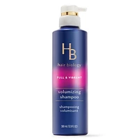 Shampooing volumisant Hair Biology avec biotine pour cheveux clairsemés, plats et fins, combat les cassures et ravive les nutriments 380 ml