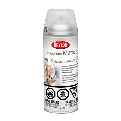 Krylon vernis résistant aux UV, acrylique transparent mat, 312 g Krylon vernis résistant aux UV