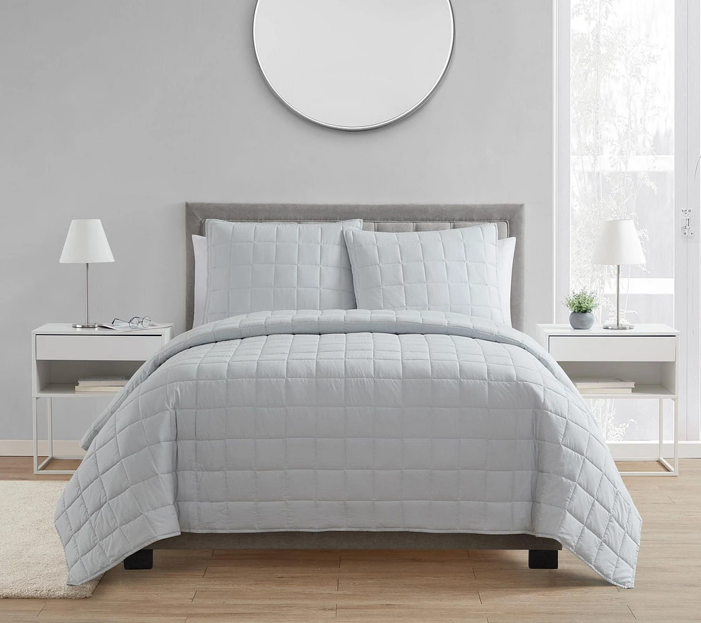 Avery Pure Cotton Bamboo Box 3 Piece Double/Queen Quilt Set