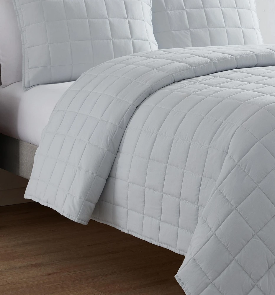 Avery Pure Cotton Bamboo Box 3 Piece Double/Queen Quilt Set