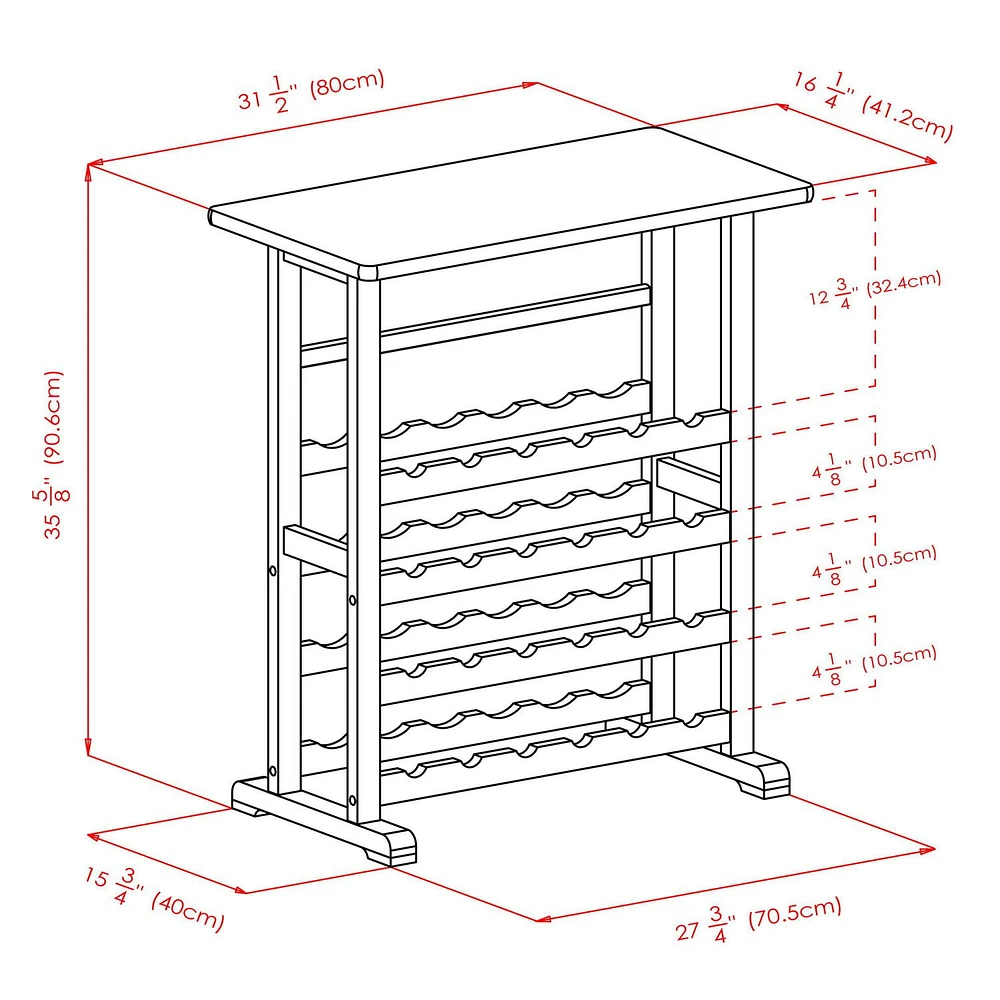 Winsome Vinny 24-Bottle Wine Rack, Natural - 83024