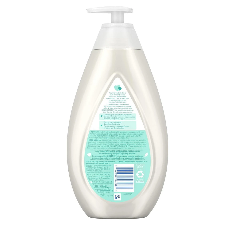 Johnson's Baby, Cottontouch, Newborn Wash & Shampoo, 800 mL