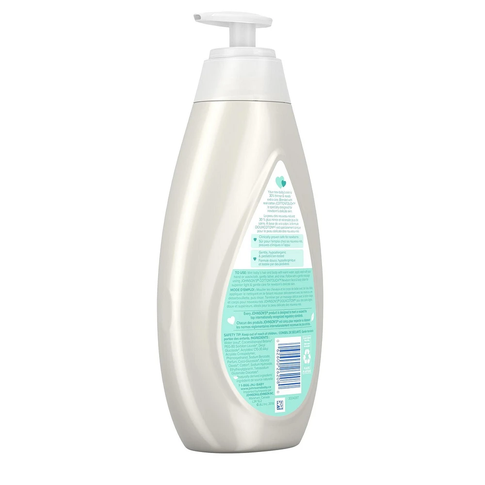 Johnson's Baby, Cottontouch, Newborn Wash & Shampoo, 800 mL