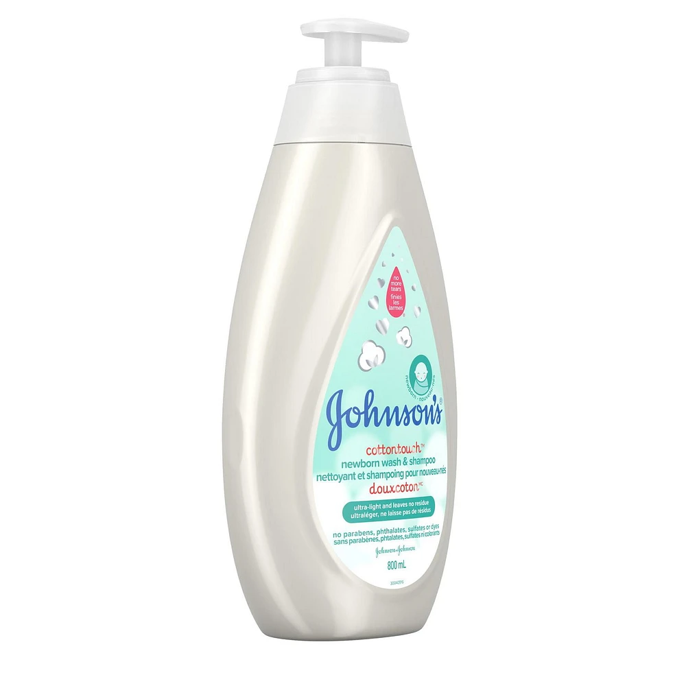 Johnson's Baby, Cottontouch, Newborn Wash & Shampoo, 800 mL